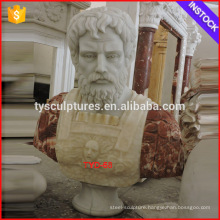 Western stone carving decorative antique marble male bust statues for sale